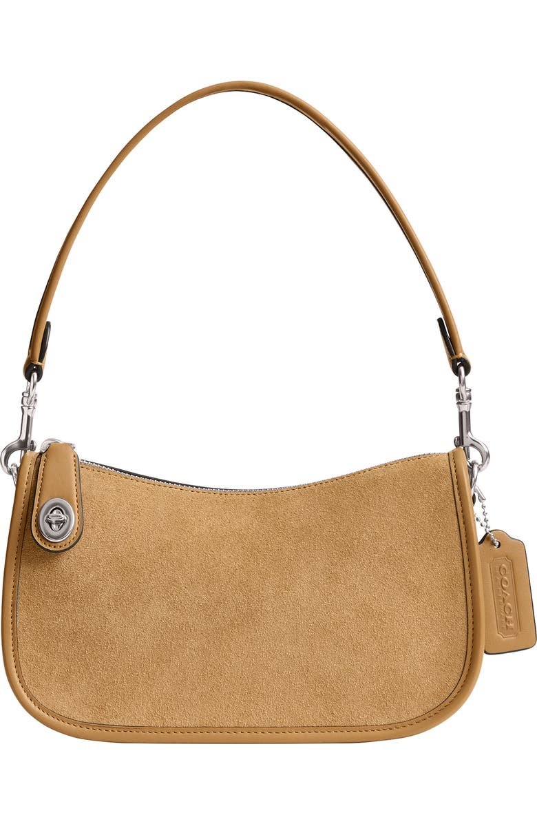 COACH Swinger Mixed Leather Shoulder Bag, Main, color,