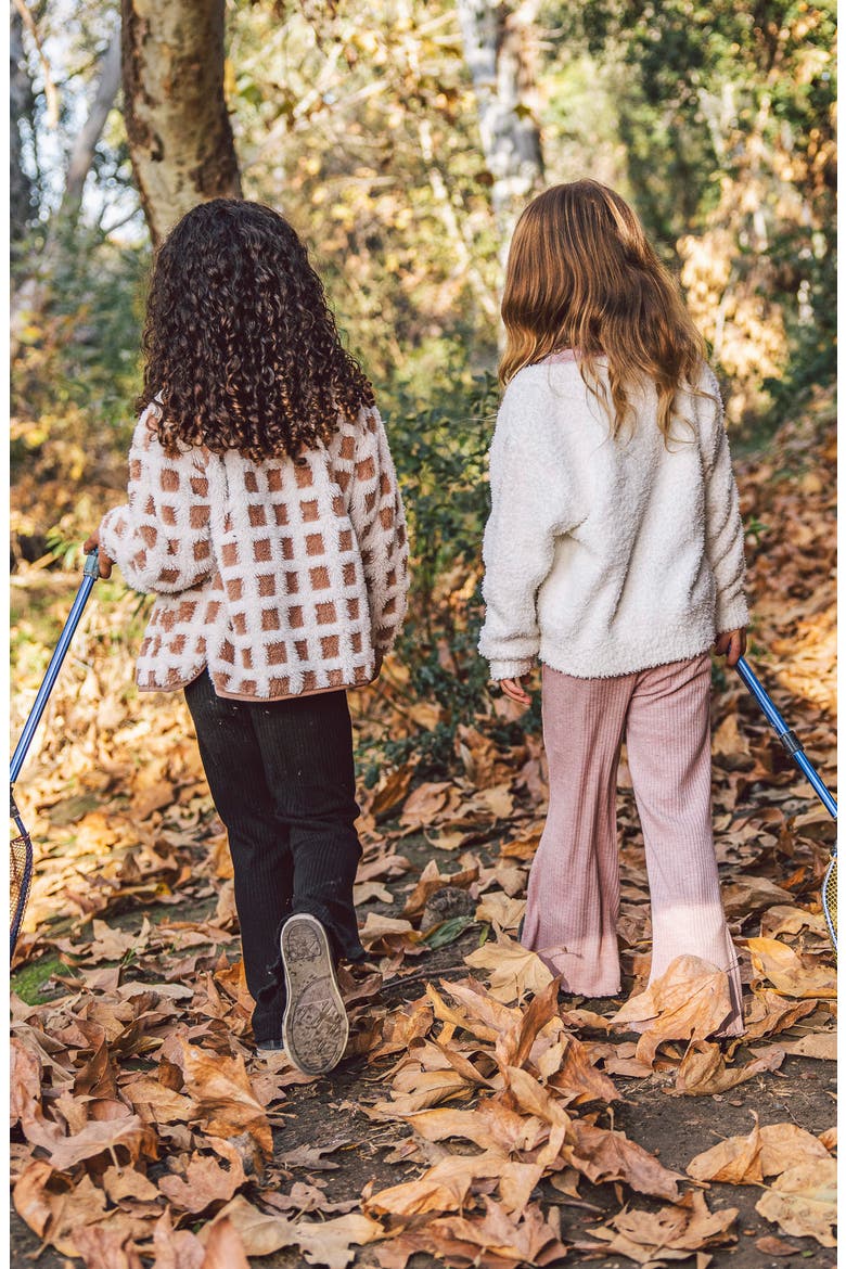 Kids' Willow Plush Cardigan, Alternate, color, IVORY