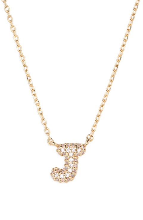 Pavé Crystal Initial Necklace