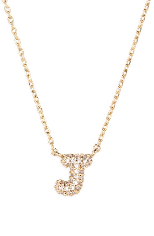Bp. Pavé Crystal Initial Necklace In Gold