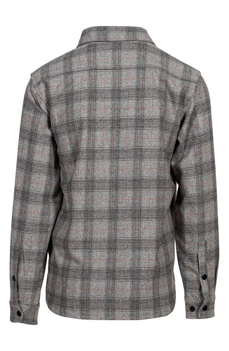 Schott NYC Plaid Wool Blend Button-Up Shirt Jacket, Alternate, color,