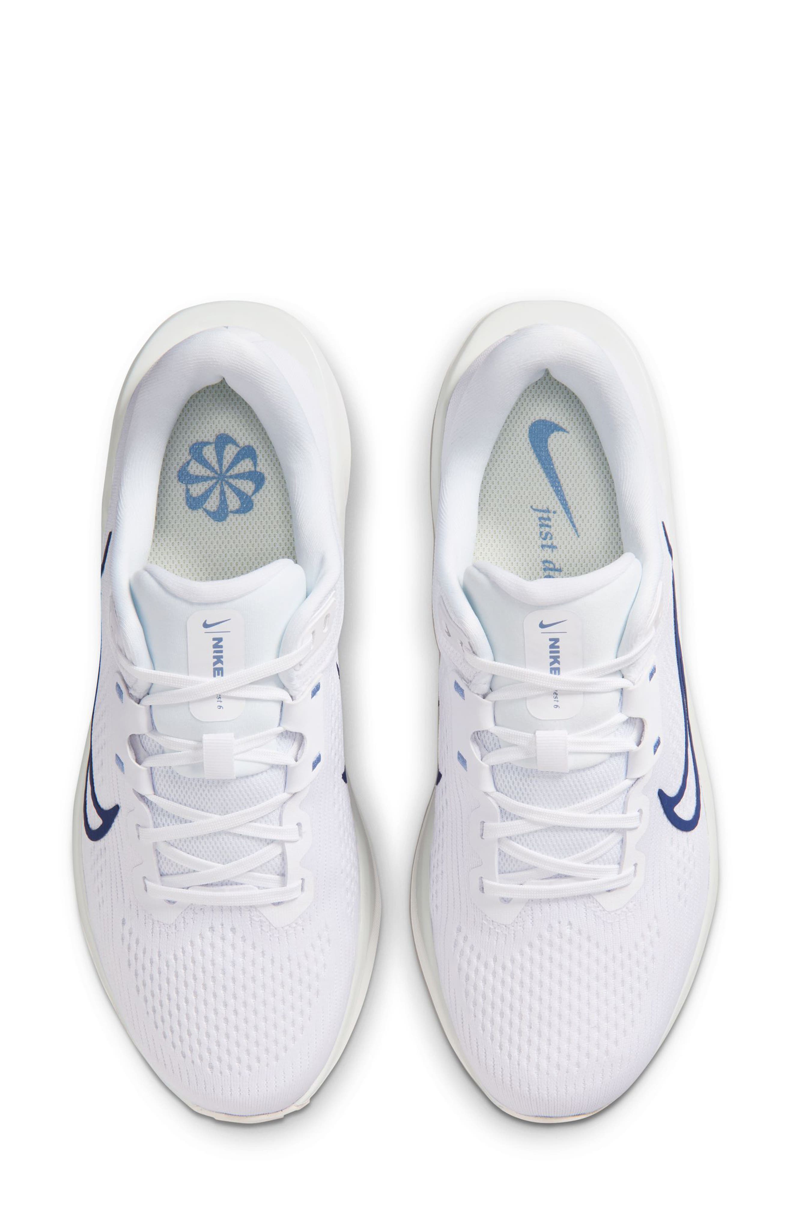 Quest 6 Running Shoe, Alternate, color, WHITE/ BLUE/ PEARL PINK/ BLUE