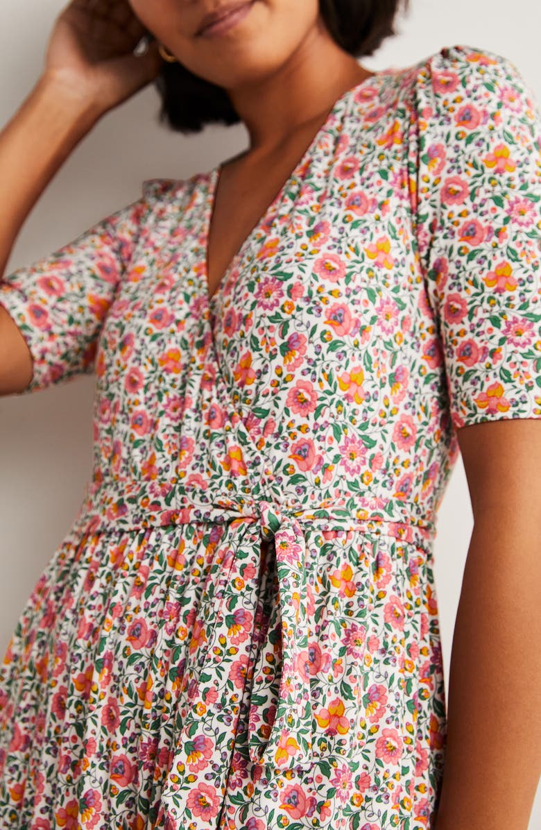 Boden Floral Print Wrap Dress, Alternate, color, 