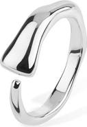 Lucy Quartermaine Silver Icicle Open Ring Adjustable