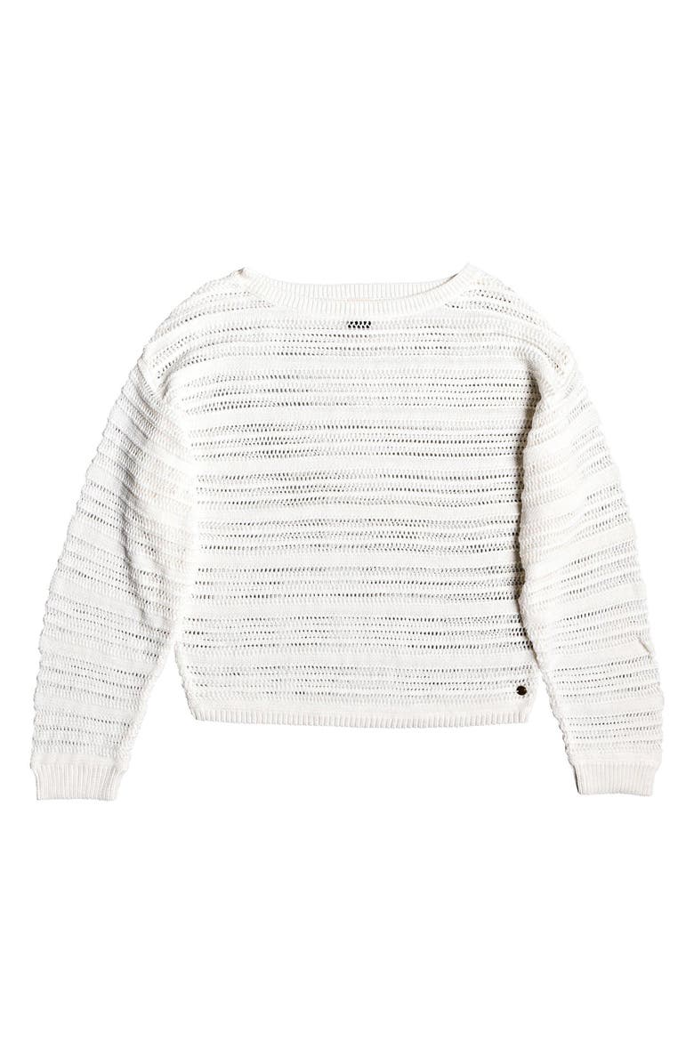 Roxy Sweet Amore Open Stripe Sweater, Alternate, color, 