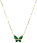 The Lovery Fine Jewelry Malachite Butterfly Necklace