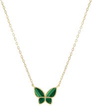 The Lovery Fine Jewelry Malachite Butterfly Necklace