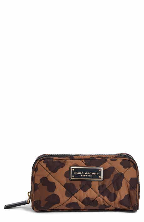 Leopard Print Quilted Zip Pouch