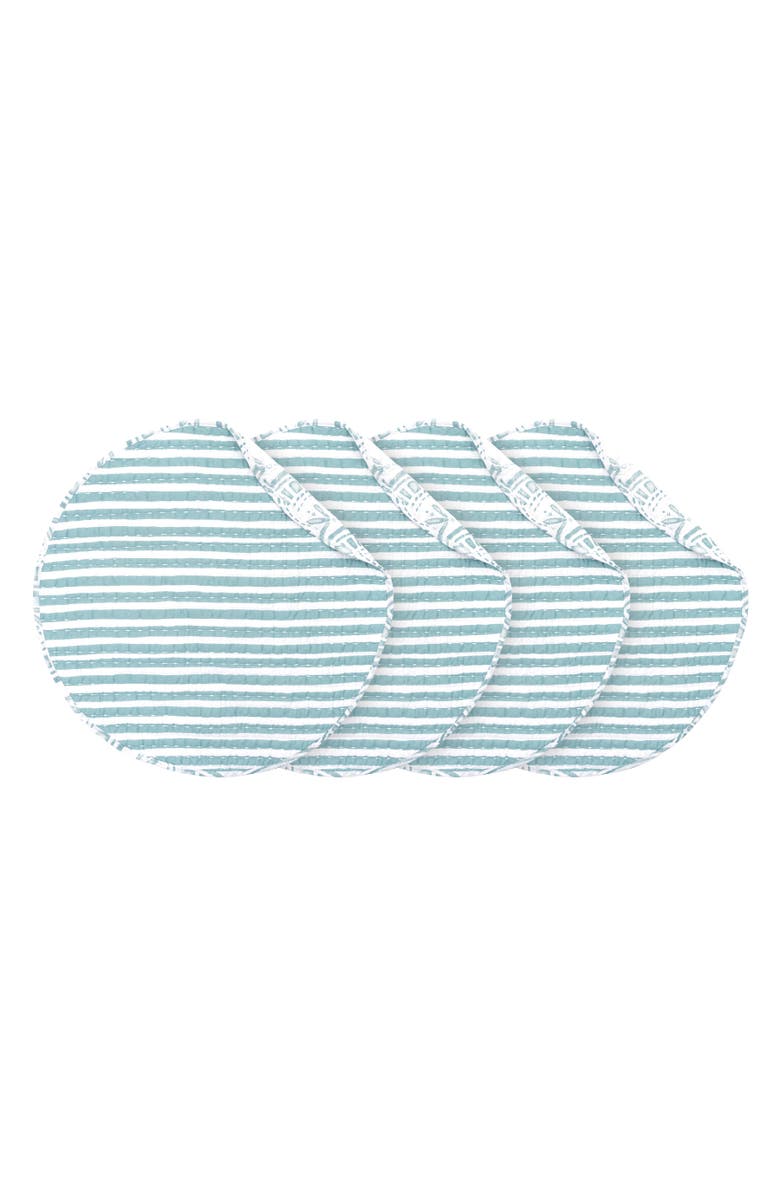 carol & frank Halsey Round Set of 4 Placemats 17", Alternate, color, Blue