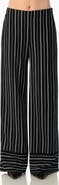 IVONNE Pinstripe High-Waist Wide-Leg Relaxed Trousers