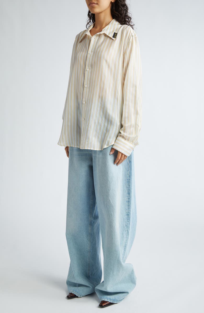 Martine Rose Classic Stripe Button-Up Shirt, Alternate, color, 