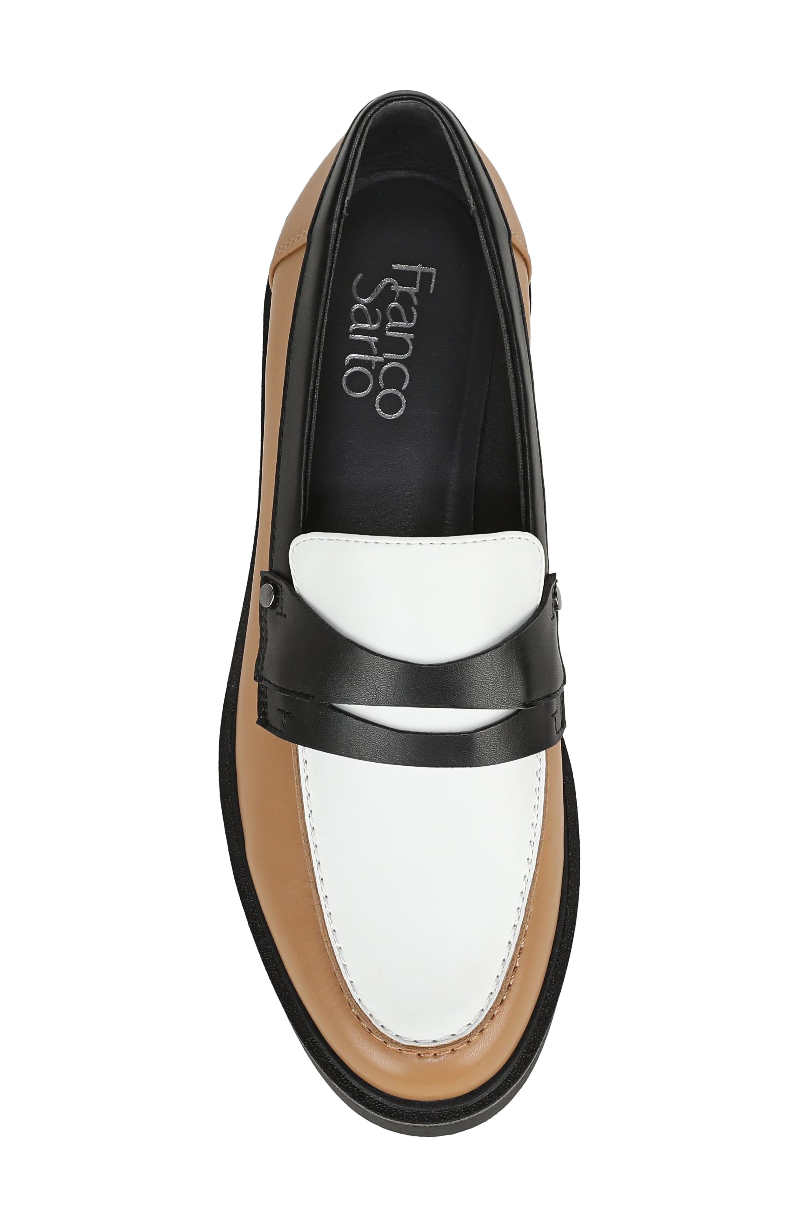 Callea Penny Loafer, Alternate, color, BROWN/ BLACK FAUX LEATHER
