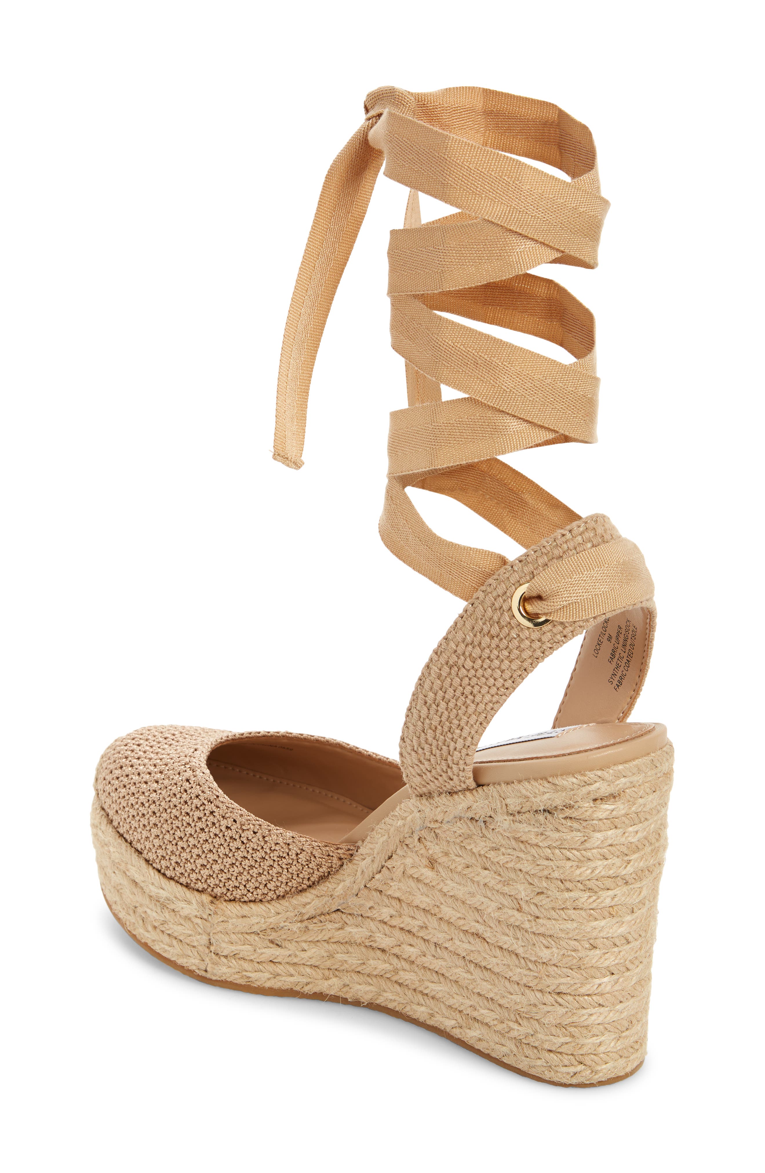 Steve Madden Locket Ankle Strap Espadrille Wedge Pump, Alternate, color, 