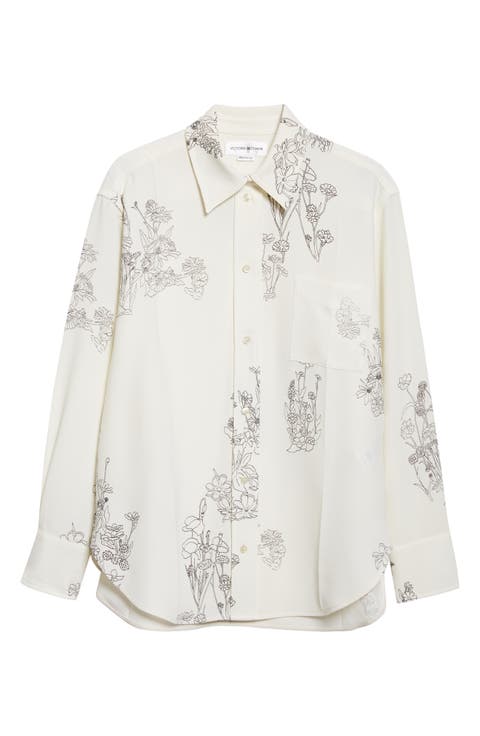 Floral Print Sable Cady Button-Up Shirt
