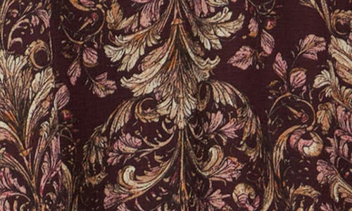 Max Studio Pocket A-line Midi Skirt In Burgundy