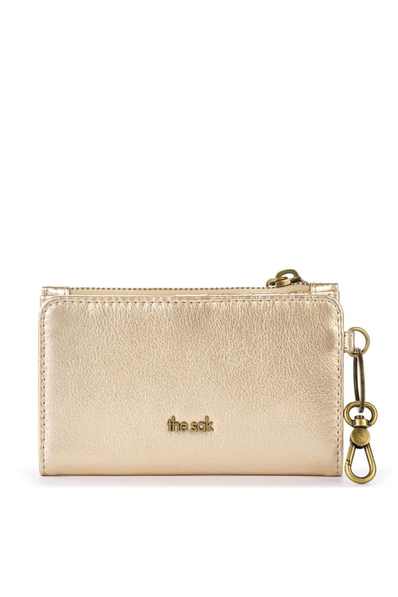 Encino Leather Card Wallet, Alternate, color, Light Gold