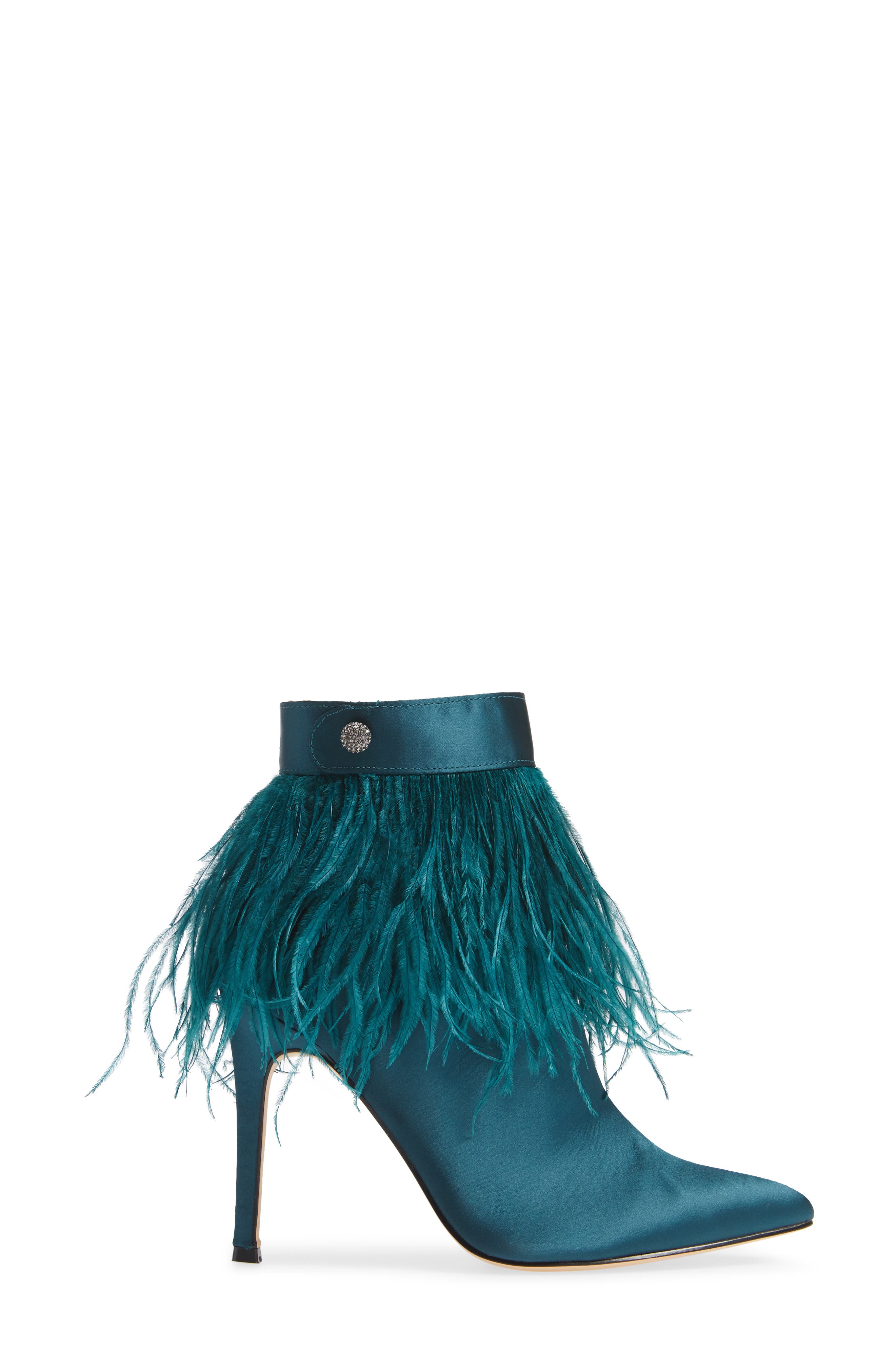 Danella Feather Bootie, Alternate, color, PINE SATIN