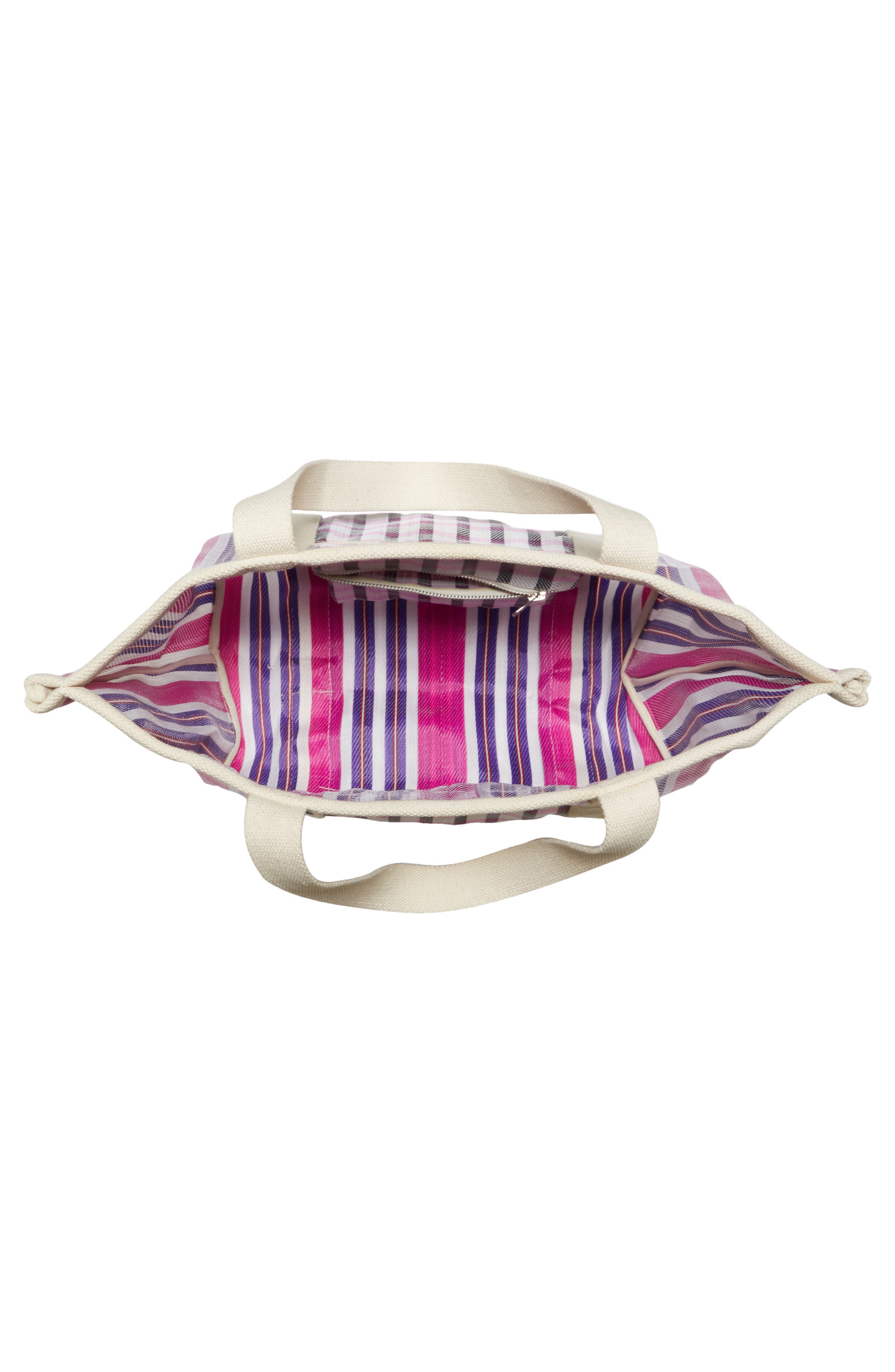 Isabel Marant Darwen Logo Stripe Nylon Tote, Alternate, color, 