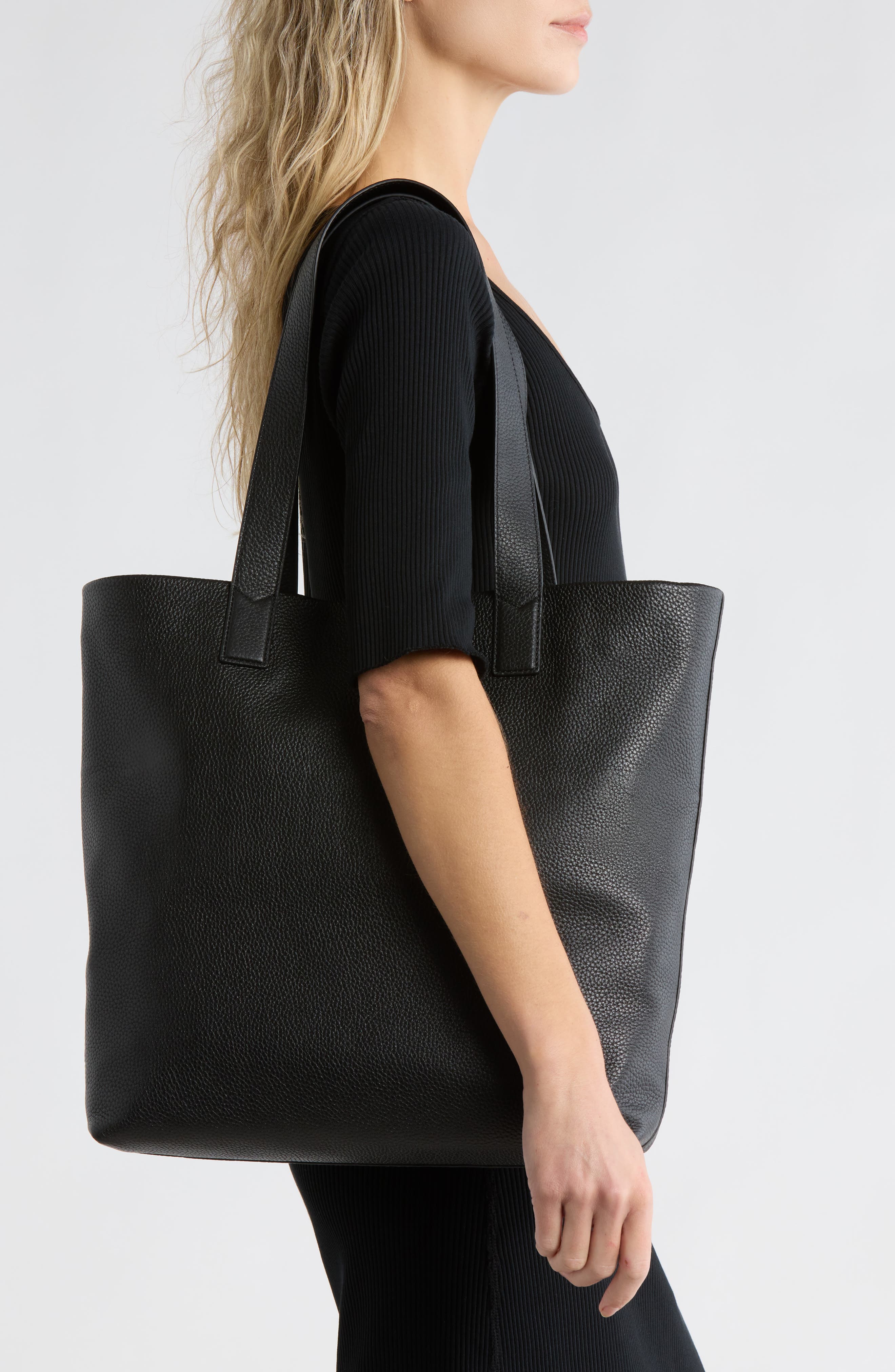 Vince Larkin Slim Tote Bag, Alternate, color, Black