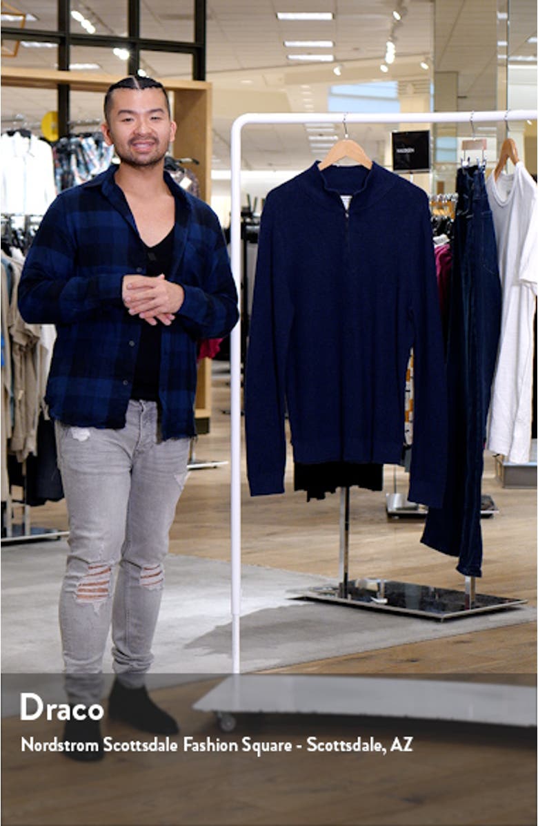 Cotton & Cashmere Quarter Zip Sweater, sales video thumbnail