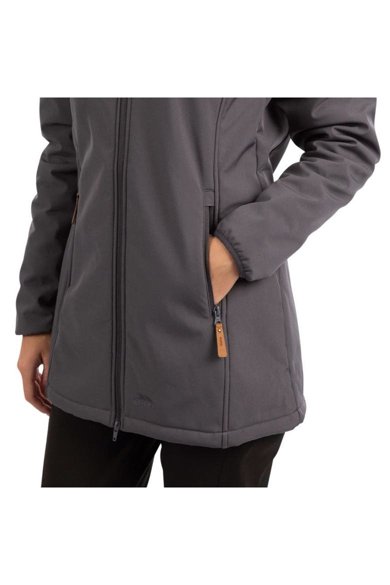 Kristen Longer Length Hooded Waterproof Jacket, Alternate, color, Carbon