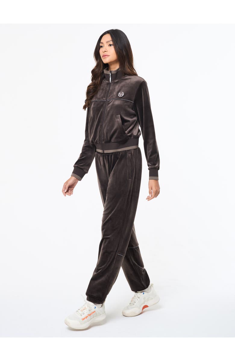 Sergio Tacchini Leta Velour Jacket, Alternate, color, Mulch