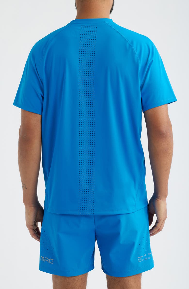 Malbon Golf MRC Perforated Baselayer T-Shirt, Alternate, color, Directoire Blue