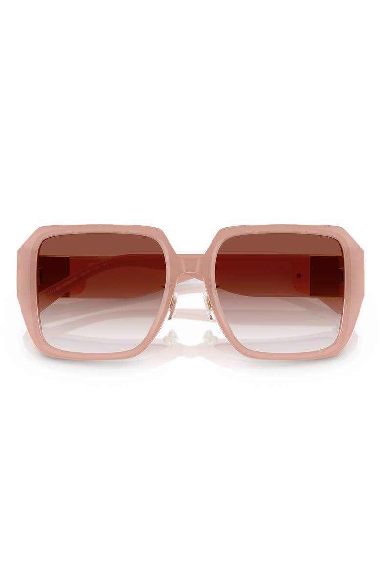 Versace 56mm Gradient Square Sunglasses, Alternate, color, Opal Pink