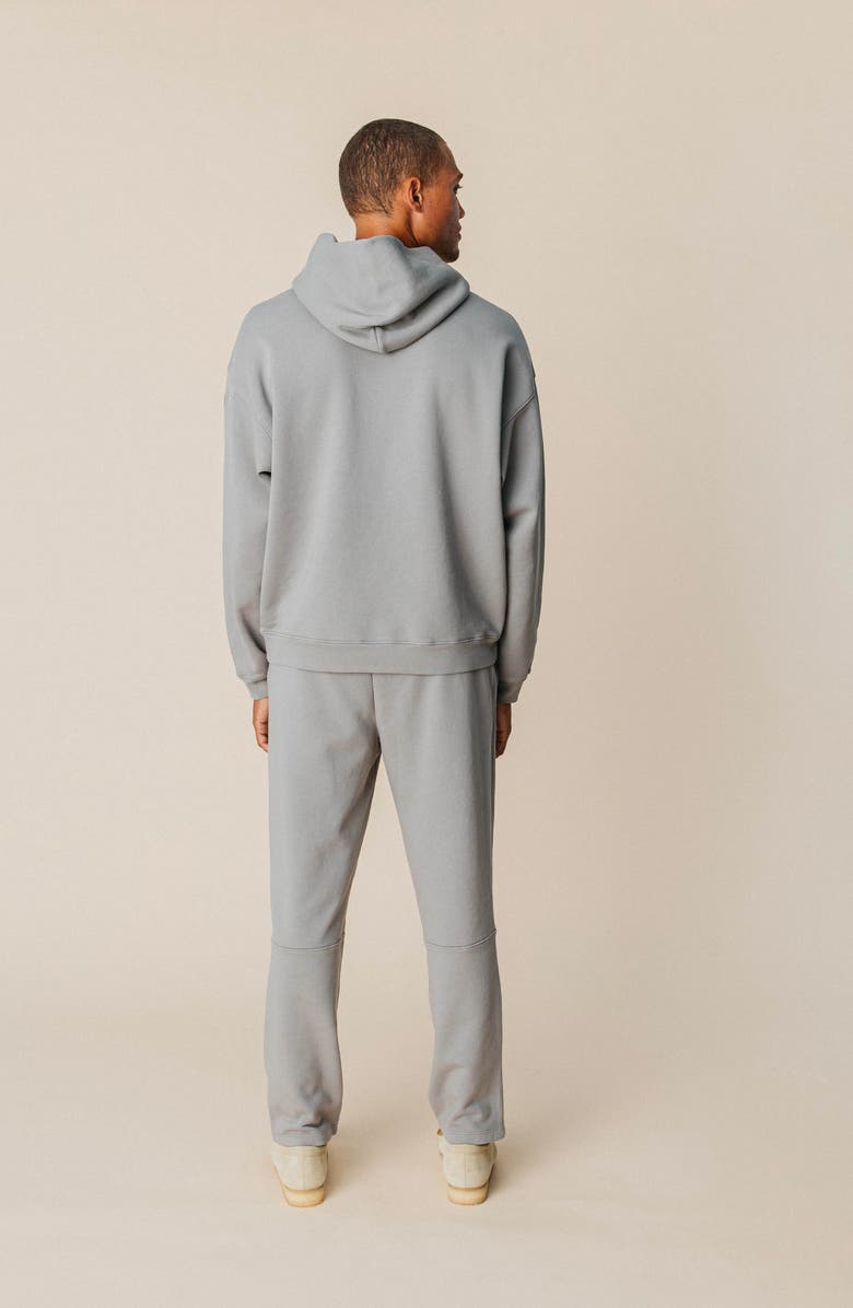 Ocio Men's Organic Cotton Teddy Oversized Hoodie, Alternate, color, Ash