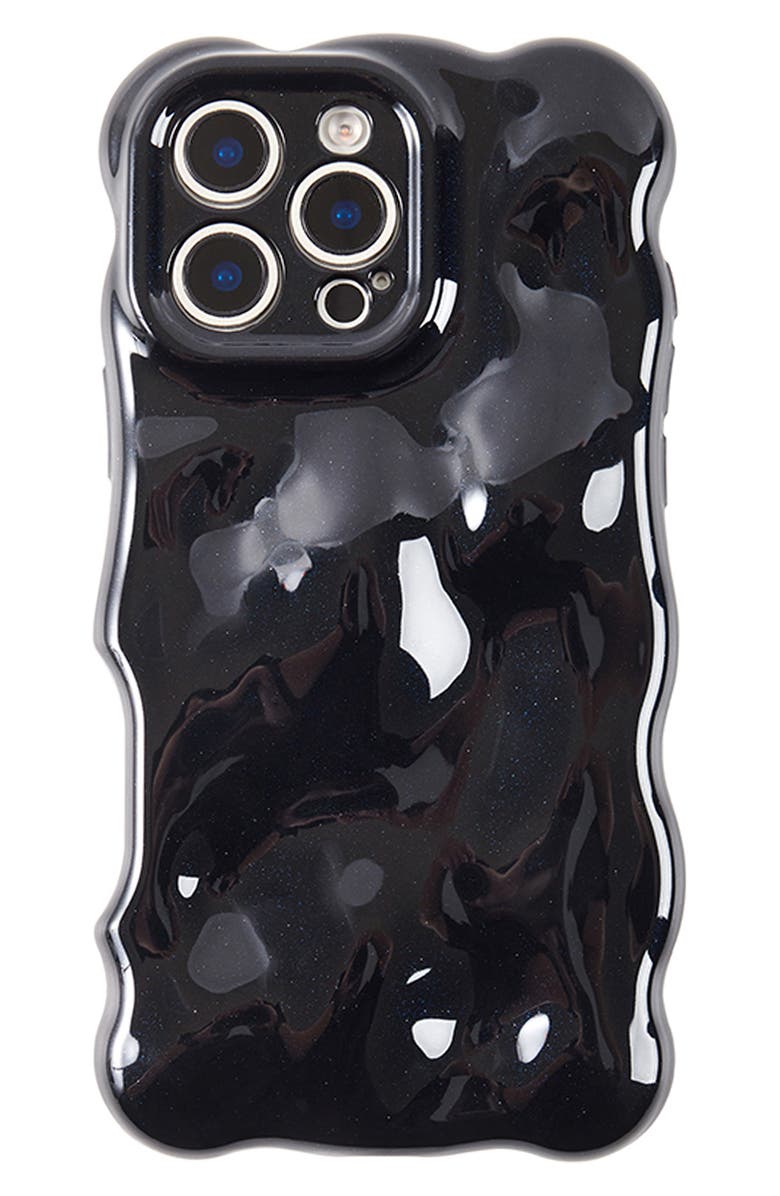 Auramma Glossy Black Bubbles iPhone 16 Pro Case, Main, color, Black