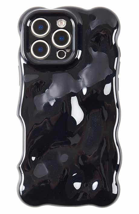 Auramma Glossy Black Bubbles iPhone 16 Pro Case