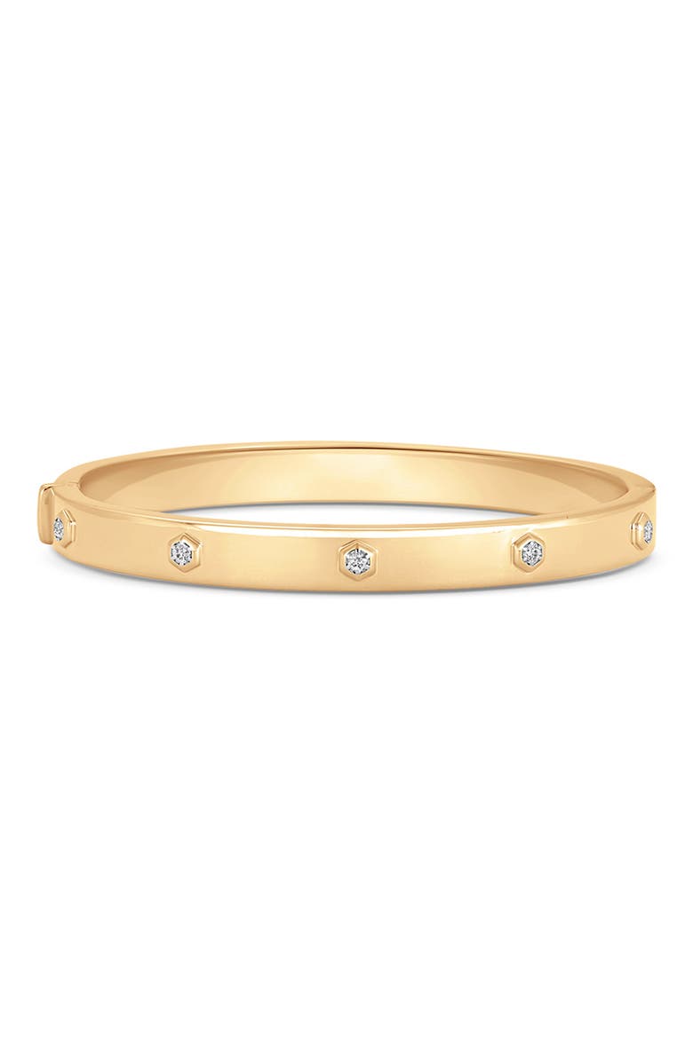 Honeycomb Bangle, Main, color, YELLOW GOLD/ DIAMOND