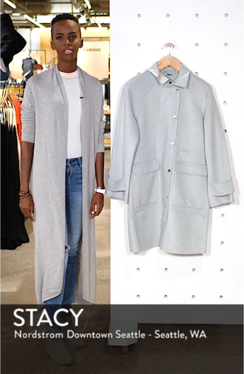 Badgley Mischka Double Face Wool Blend Coat, sales video thumbnail