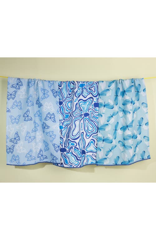 Tiramisu Azure Dreams Kitchen Towel Set In Blue