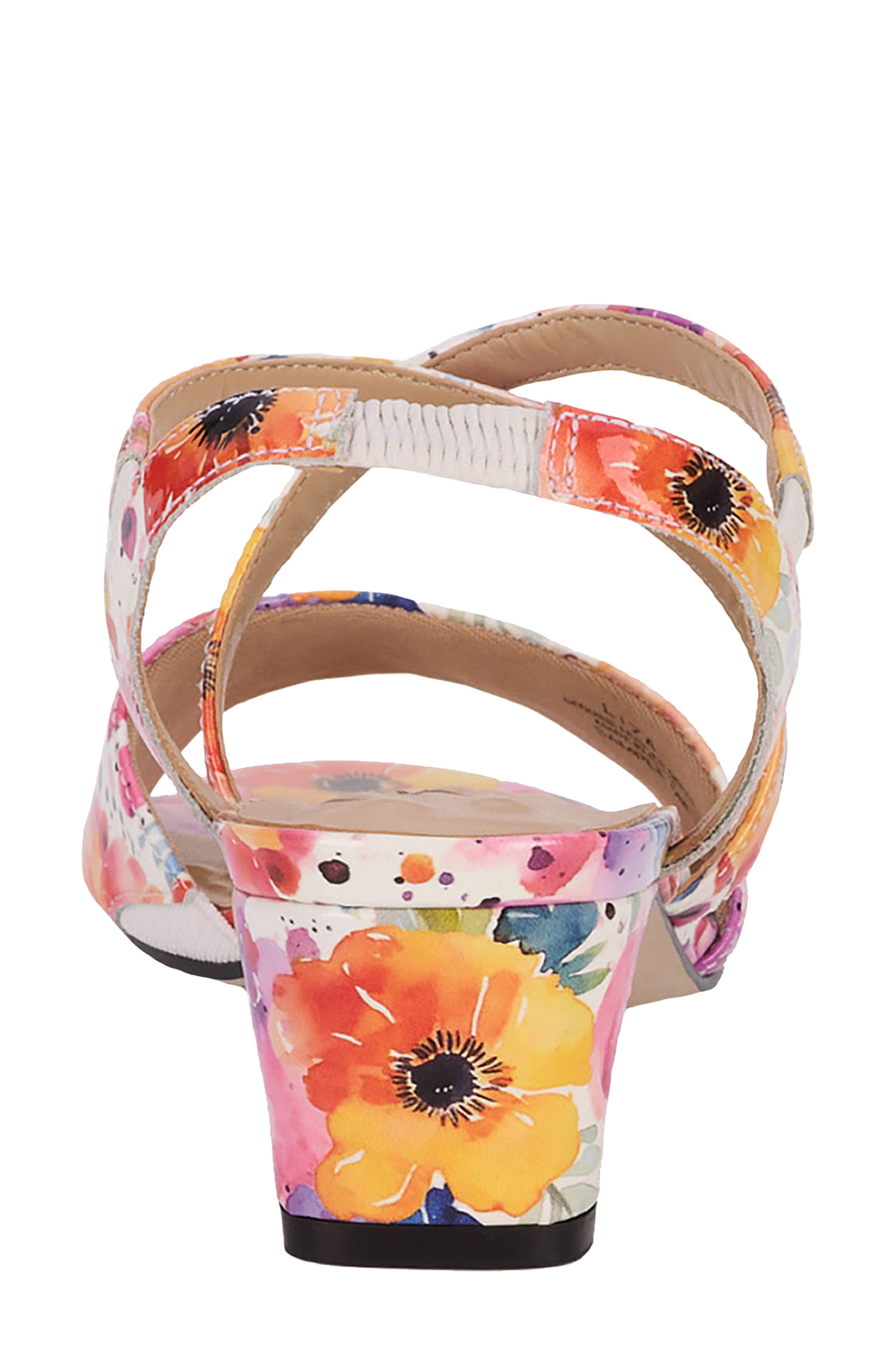 Liza Slingback Sandal, Alternate, color, TROPICAL FLORAL LEATHER
