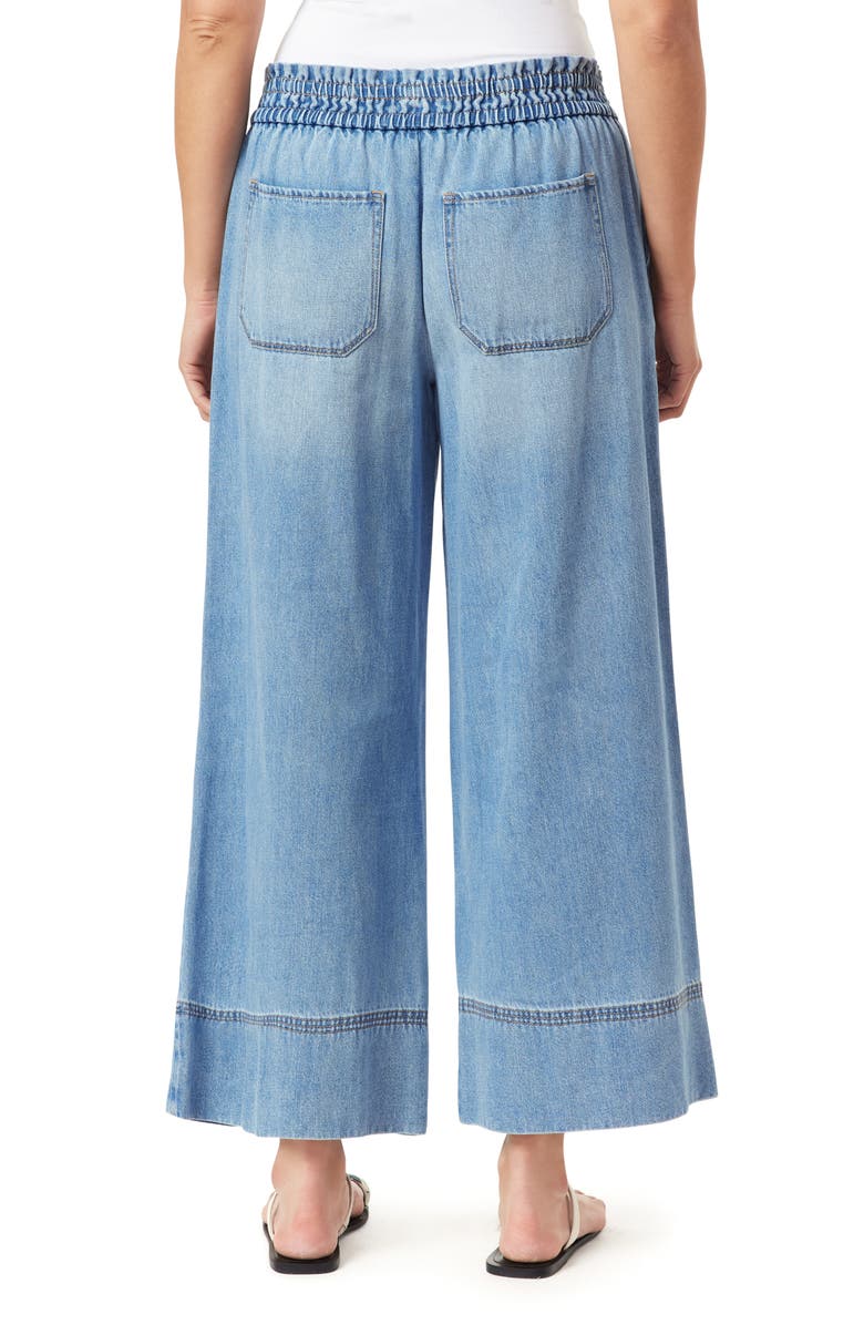 Kensie Drapey Stitch Detail Wide Leg Jeans, Alternate, color, Brisbane