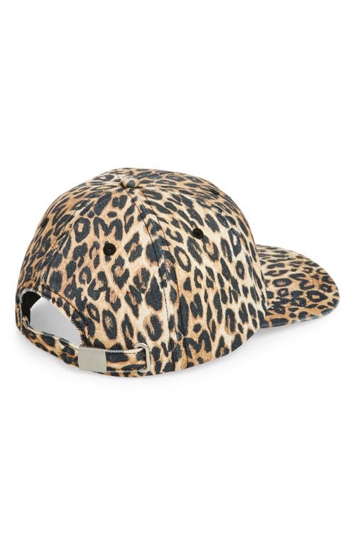 Damson Madder Smiley Baseball Cap In Leopard