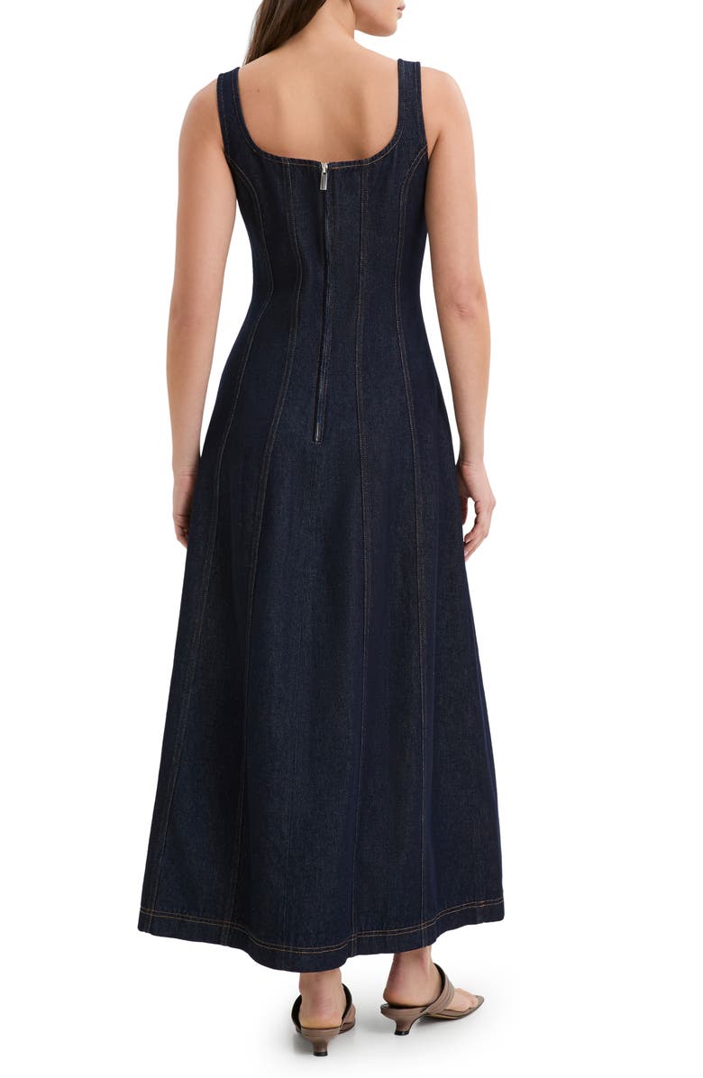 Marcella Melrose Denim Maxi Dress, Alternate, color, Dark Blue