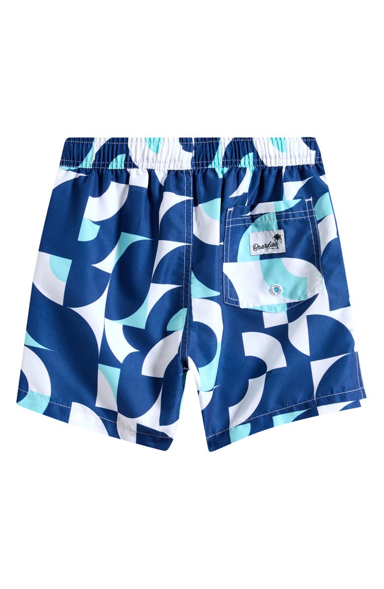 Boardies Kids' Baus Abstract Print Swim Trunks, Alternate, color, Blue Multi