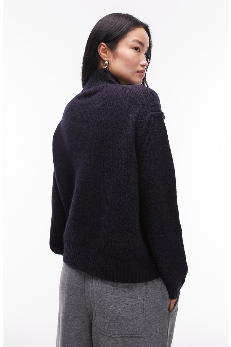 Turtleneck Sweater, Alternate, color, NAVY