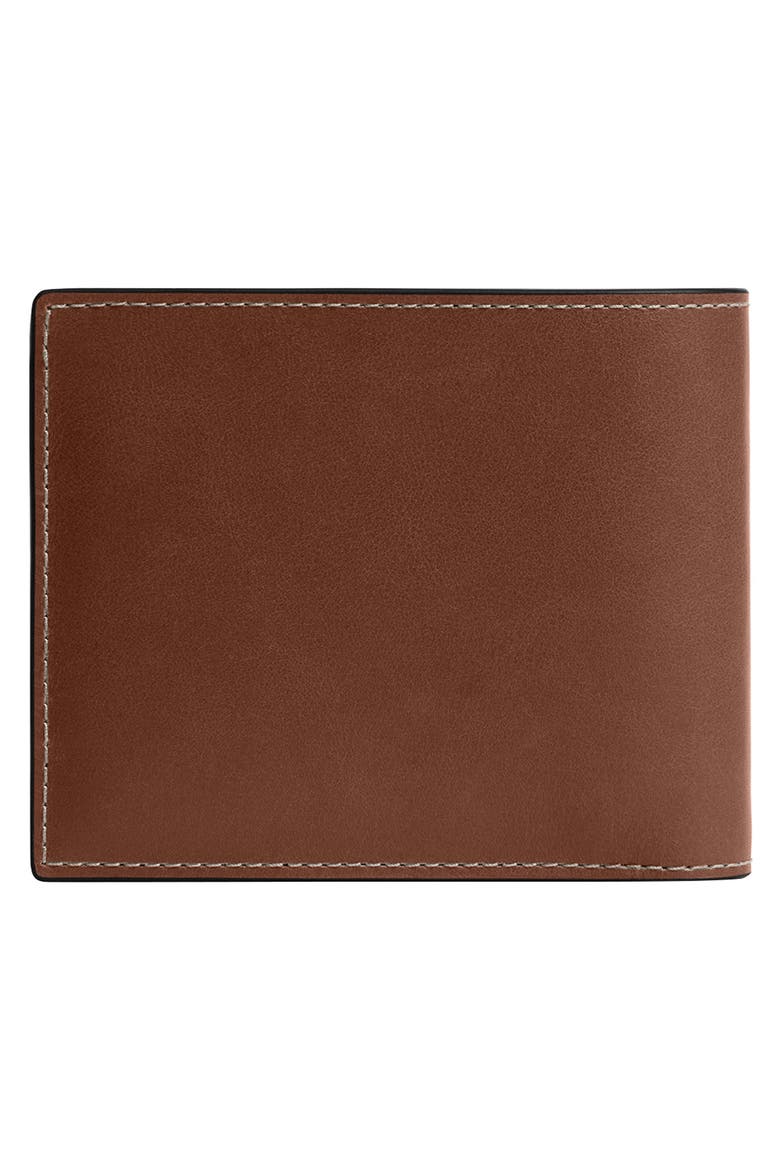 3-in-1 Leather Bifold Wallet, Alternate, color, REDWOOD.