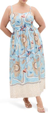 City Chic Voyage Print Maxi Dress