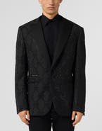 PHILIPP PLEIN Wool Blazer With Stin Details Monogram Men