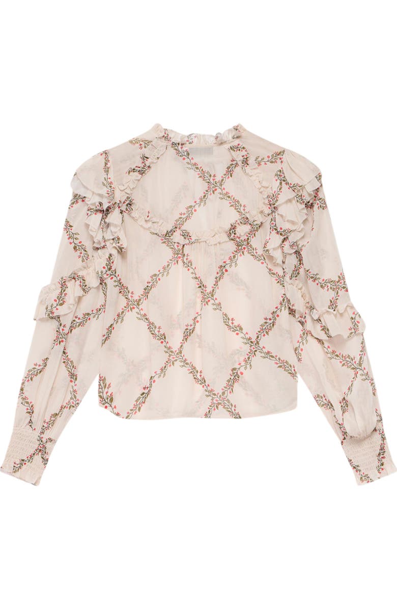 MINT VELVET Neutral Floral Print Blouse, Alternate, color, Neutral