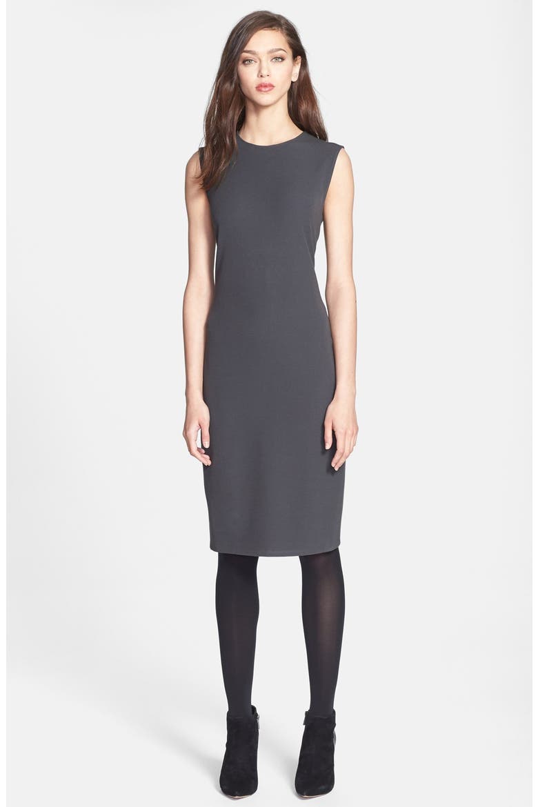 Ribbed Pencil Dress, Alternate, color, CHARCOAL