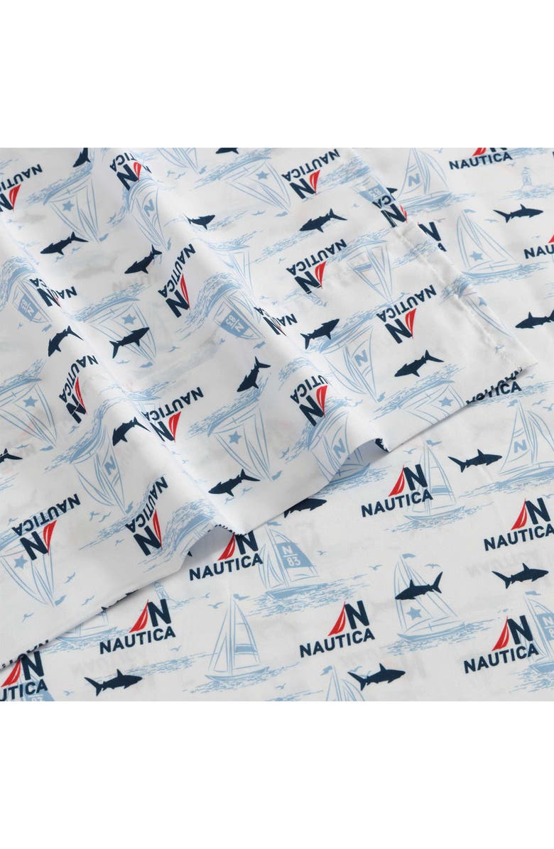 Nautica Maxon Microfiber Sheet Set, Alternate, color, Plasic Blue