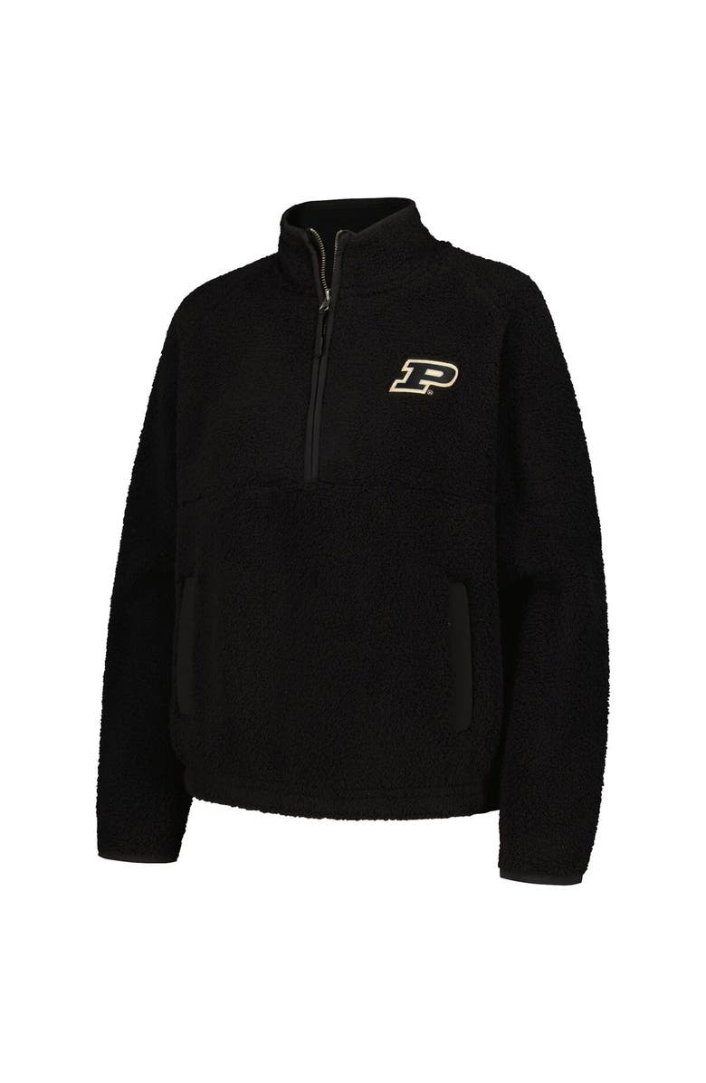 BOXERCRAFT Women's Black Purdue Boilermakers Everest Half-Zip Sweatshirt, Alternate, color, Black