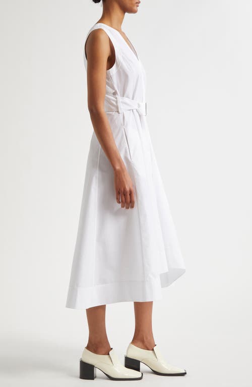 3.1 Phillip Lim Sleeveless V Neck Belted Midi Dress In White