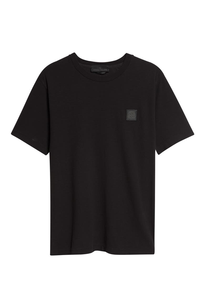 Compass Logo Patch Cotton T-Shirt, Alternate, color, V0029 BLACK