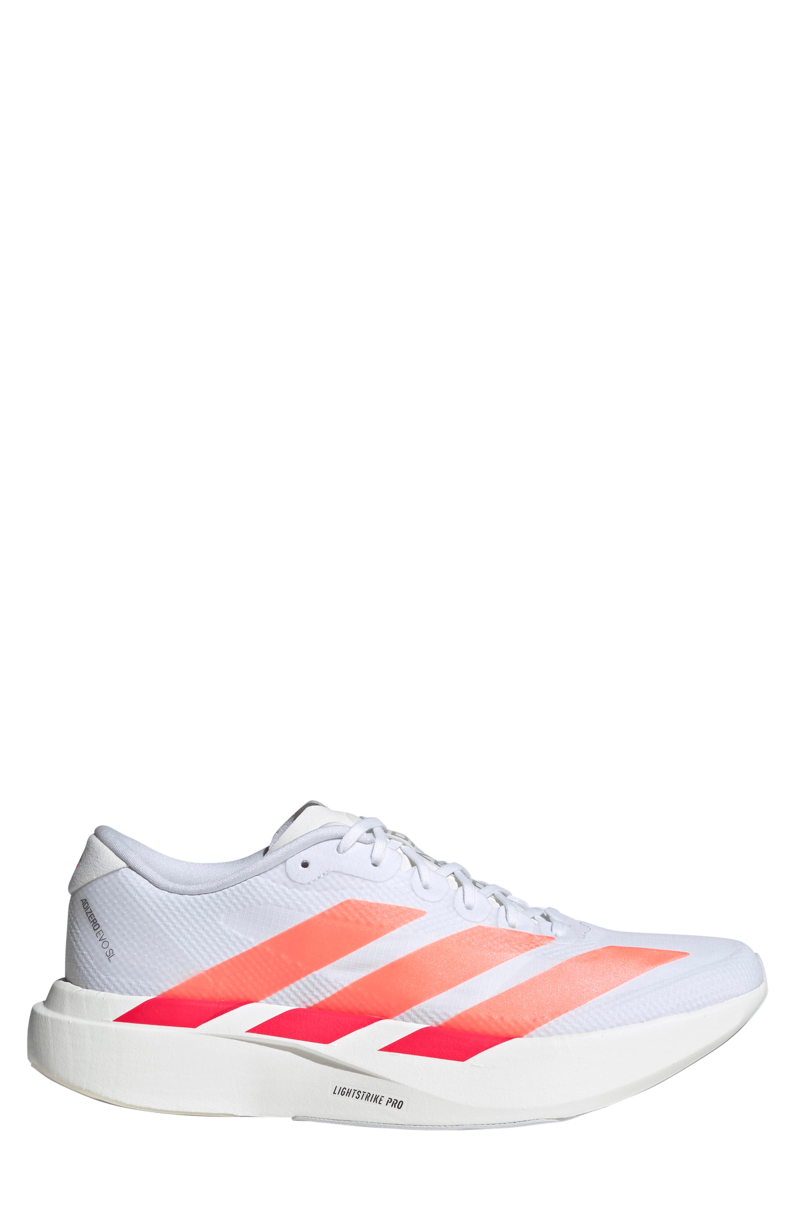 Adizero Evo SL Running Shoe, Alternate, color, FTWWHT/LUO
